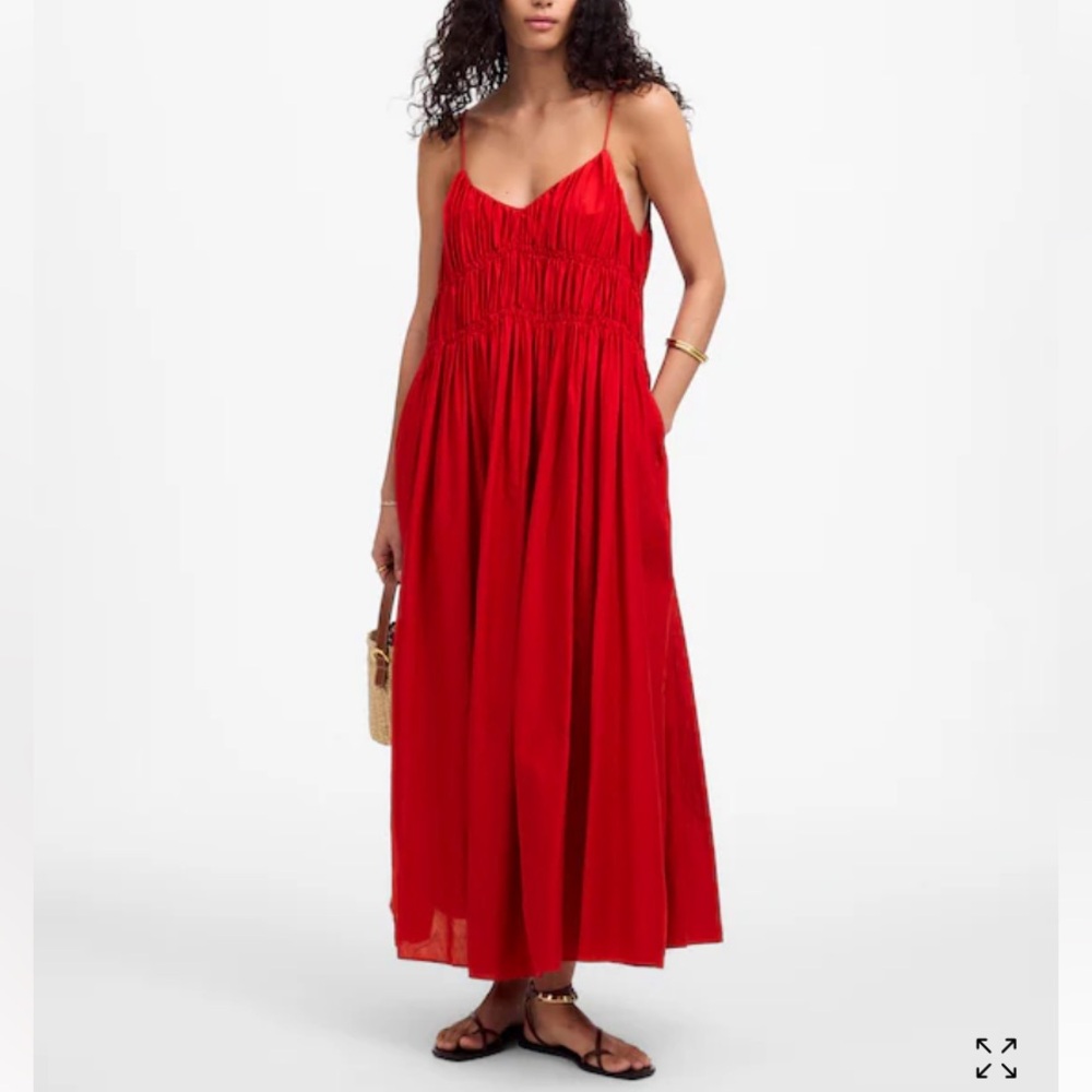 Textured V-Neck Midi Dress